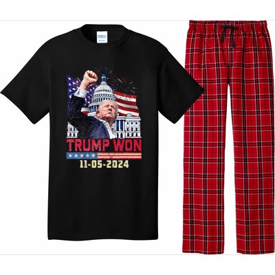 Trump Wins 2024 Election Trump Won 2024 Pajama Set