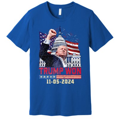 Trump Wins 2024 Election Trump Won 2024 Premium T-Shirt