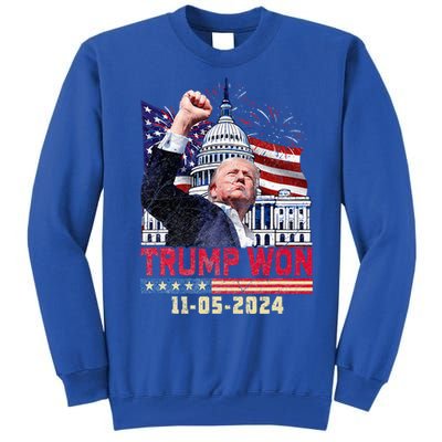 Trump Wins 2024 Election Trump Won 2024 Tall Sweatshirt