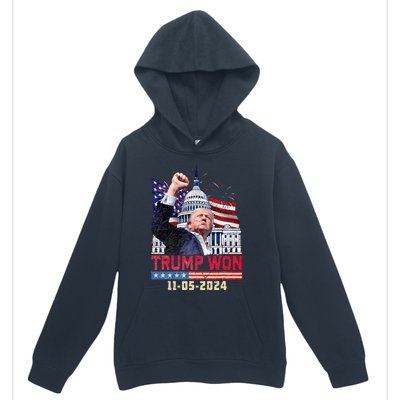 Trump Wins 2024 Election Trump Won 2024 Urban Pullover Hoodie