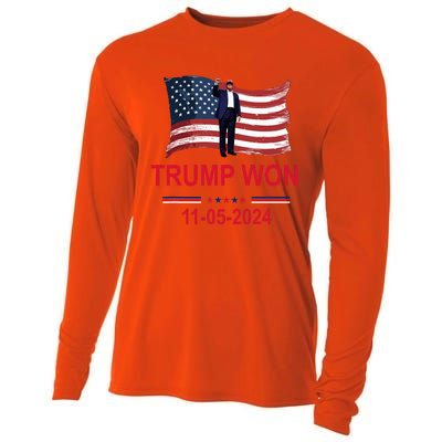 Trump Wins 2024 Election Trump Won 2024 Cooling Performance Long Sleeve Crew