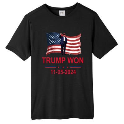 Trump Wins 2024 Election Trump Won 2024 Tall Fusion ChromaSoft Performance T-Shirt