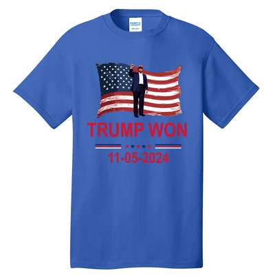 Trump Wins 2024 Election Trump Won 2024 Tall T-Shirt