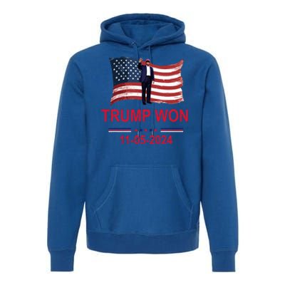 Trump Wins 2024 Election Trump Won 2024 Premium Hoodie