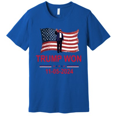 Trump Wins 2024 Election Trump Won 2024 Premium T-Shirt