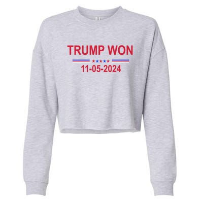 Trump Wins 2024 Election Trump Won 2024 Cropped Pullover Crew