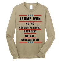 Trump Won 2024 Congratulation President 45th47th Long Sleeve Shirt