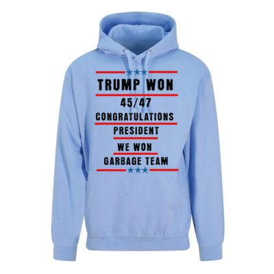 Trump Won 2024 Congratulation President 45th47th Unisex Surf Hoodie