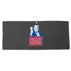 Trump Won 2024 Winner Winner Turkey Dinner 47th President Large Microfiber Waffle Golf Towel