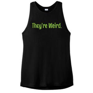 Theyre Weird 2024 Election President Harris Trump Ladies PosiCharge Tri-Blend Wicking Tank