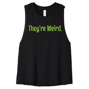 Theyre Weird 2024 Election President Harris Trump Women's Racerback Cropped Tank