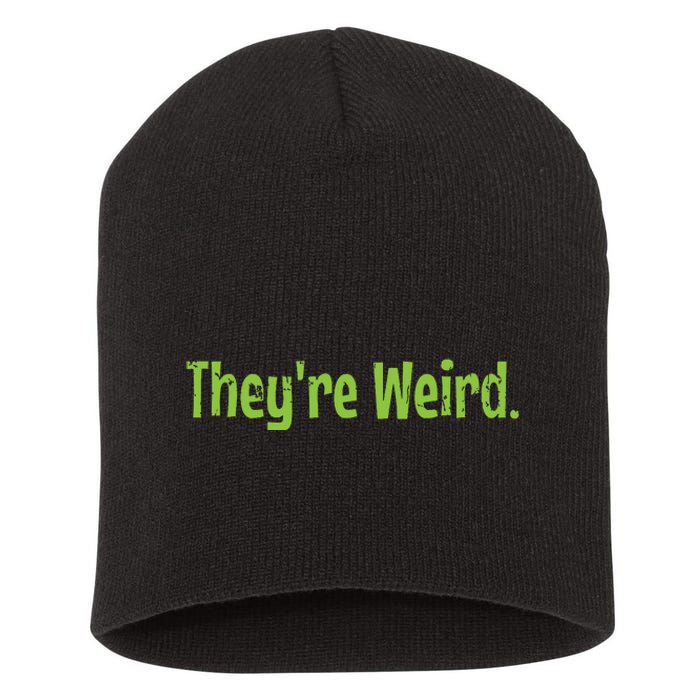 Theyre Weird 2024 Election President Harris Trump Short Acrylic Beanie