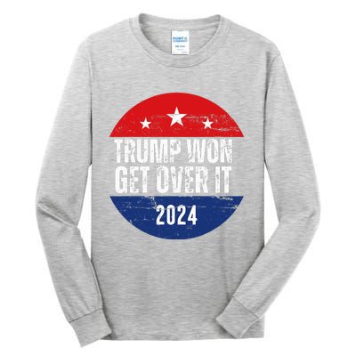 Trump Won 2024 Trump President Tall Long Sleeve T-Shirt