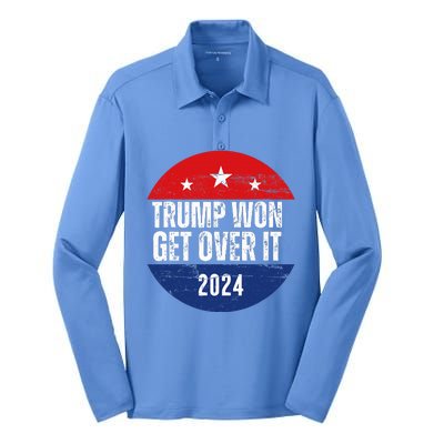 Trump Won 2024 Trump President Silk Touch Performance Long Sleeve Polo