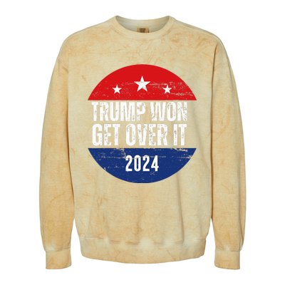 Trump Won 2024 Trump President Colorblast Crewneck Sweatshirt