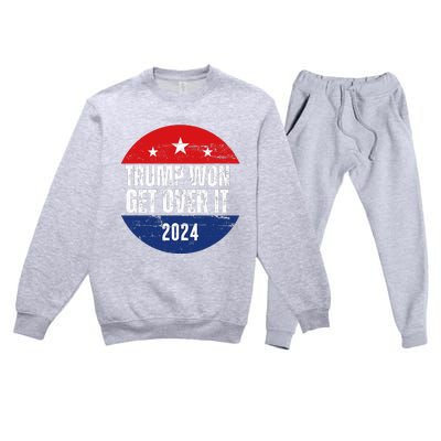 Trump Won 2024 Trump President Premium Crewneck Sweatsuit Set