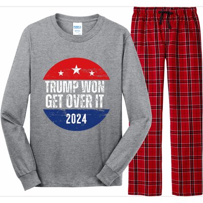 Trump Won 2024 Trump President Long Sleeve Pajama Set