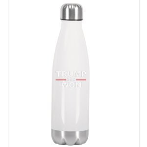 Trump Wins 2024 Election Trump Won 2024 Stainless Steel Insulated Water Bottle