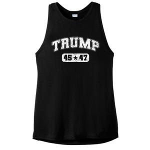 Trump Won 2024 Election 45 47 Victory President Inauguration Ladies PosiCharge Tri-Blend Wicking Tank