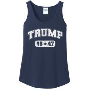 Trump Won 2024 Election 45 47 Victory President Inauguration Ladies Essential Tank