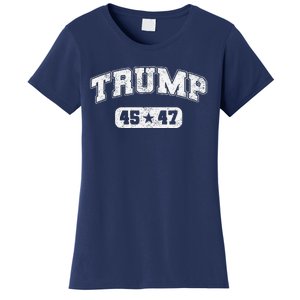 Trump Won 2024 Election 45 47 Victory President Inauguration Women's T-Shirt