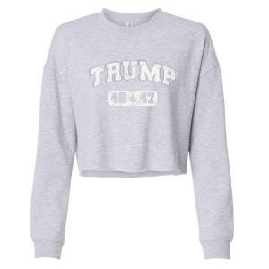 Trump Won 2024 Election 45 47 Victory President Inauguration Cropped Pullover Crew