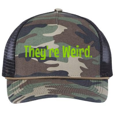 TheyRe Weird | 2024 Election | President | Harris | Trump Retro Rope Trucker Hat Cap