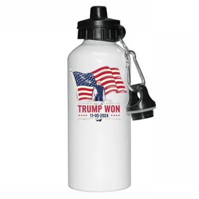 Trump Wins 2024 Election Trump Won 2024 Aluminum Water Bottle