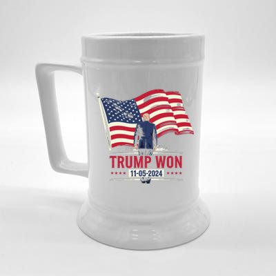 Trump Wins 2024 Election Trump Won 2024 Beer Stein