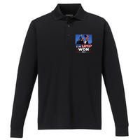 Trump Won 2024 Get Over It 47th Us President Performance Long Sleeve Polo