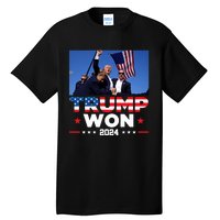 Trump Won 2024 Get Over It 47th Us President Tall T-Shirt