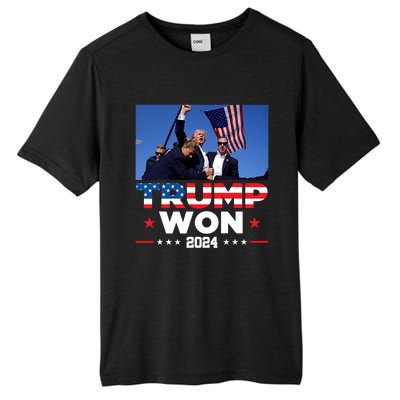 Trump Won 2024 Get Over It 47th Us President Tall Fusion ChromaSoft Performance T-Shirt