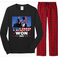 Trump Won 2024 Get Over It 47th Us President Long Sleeve Pajama Set