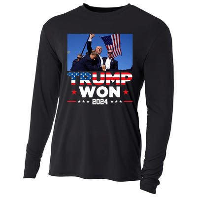 Trump Won 2024 Get Over It 47th Us President Cooling Performance Long Sleeve Crew