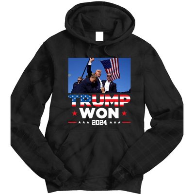 Trump Won 2024 Get Over It 47th Us President Tie Dye Hoodie