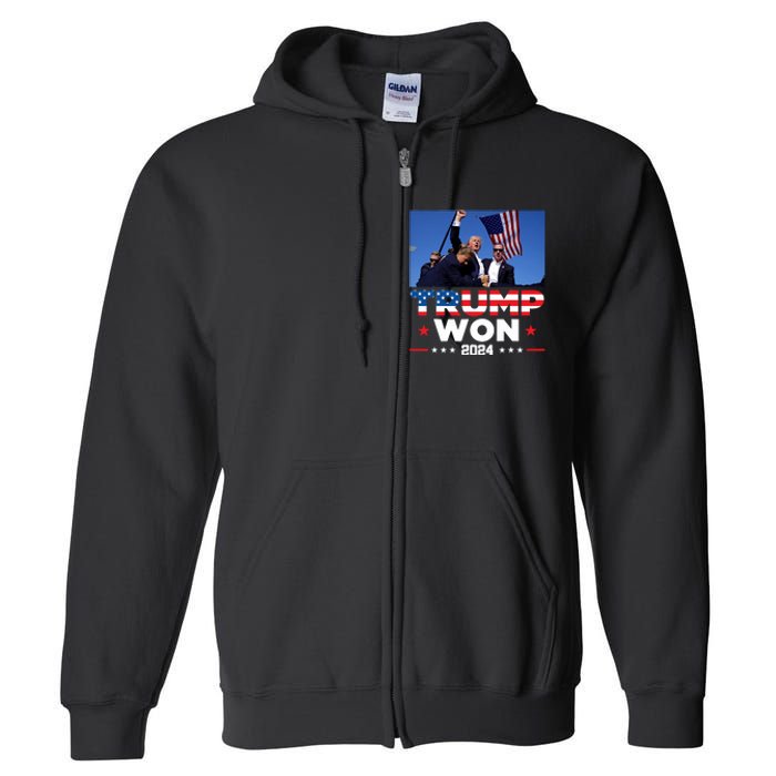 Trump Won 2024 Get Over It 47th Us President Full Zip Hoodie