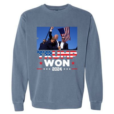 Trump Won 2024 Get Over It 47th Us President Garment-Dyed Sweatshirt