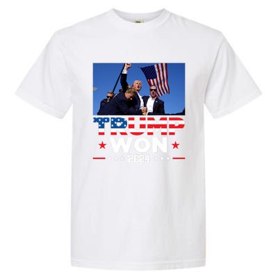 Trump Won 2024 Get Over It 47th Us President Garment-Dyed Heavyweight T-Shirt