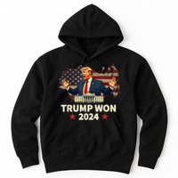 Trump Won 2024 President 47th Election Us Flag Hoodie