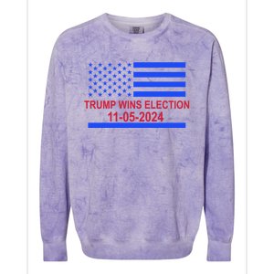 Trump Wins 2024 Election Trump Won 2024 Colorblast Crewneck Sweatshirt