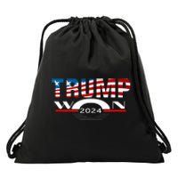 Trump Wins 2024 Election Trump Won 2024 Trump Win Drawstring Bag