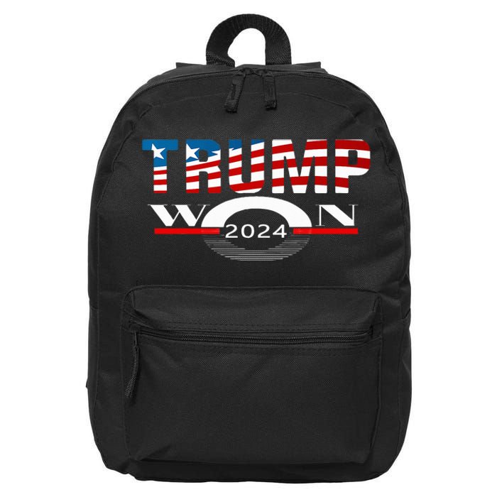 Trump Wins 2024 Election Trump Won 2024 Trump Win 16 in Basic Backpack