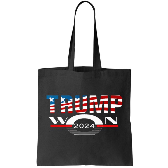 Trump Wins 2024 Election Trump Won 2024 Trump Win Tote Bag