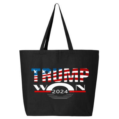 Trump Wins 2024 Election Trump Won 2024 Trump Win 25L Jumbo Tote