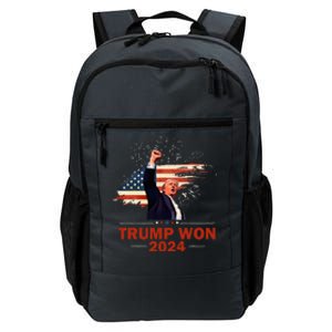 Trump Won 2024 Election President 47 Th American Flag Daily Commute Backpack