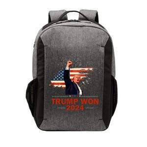 Trump Won 2024 Election President 47 Th American Flag Vector Backpack