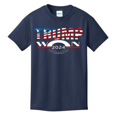 Trump Wins 2024 Election Trump Won 2024 Kids T-Shirt