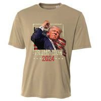 Trump Won 2024 Election President 47th American Flag Vintage Cooling Performance Crew T-Shirt