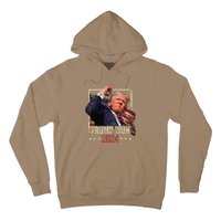 Trump Won 2024 Election President 47th American Flag Vintage Hoodie