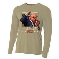 Trump Won 2024 Election President 47th American Flag Vintage Cooling Performance Long Sleeve Crew